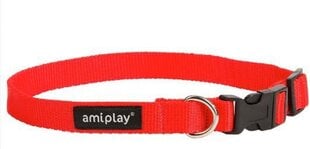 Säädettävä kaulapanta Amiplay Basic, L, punainen hinta ja tiedot | Koiran valjaat ja kaulapannat | hobbyhall.fi