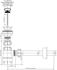 Vesilukko pohjaventtiilillä McAlpine MCHC1L, 32 mm hinta ja tiedot | Vesilukot | hobbyhall.fi