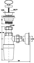 Vesilukko pohjaventtiilillä McAlpine MCHC1LJ32, 32 mm hinta ja tiedot | Vesilukot | hobbyhall.fi