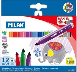 Huopakärkikynät Milan, 12 väriä (80020) hinta ja tiedot | Milan Hauskat lahjat | hobbyhall.fi
