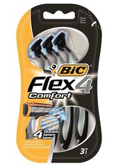 Partahöylä Bic Flex4 Comfort 3 kpl hinta ja tiedot | Bic Hajuvedet ja kosmetiikka | hobbyhall.fi