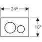 Geberit Sigma 20 Wc-nuppi 115.882.KH.1, kromin värinen hinta ja tiedot | WC-istuimen lisätarvikkeet | hobbyhall.fi