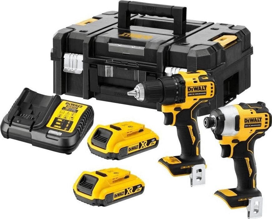 Dewalt 18V DCD708 + DCD809 (DCK2061D2T-QW) hinta ja tiedot | Käsityökalut | hobbyhall.fi