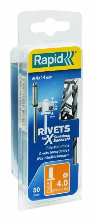 Niitti ruostumaton 4,4 x 14 mm 50 kpl + Drill C, Rapid hinta ja tiedot | Käsityökalut | hobbyhall.fi