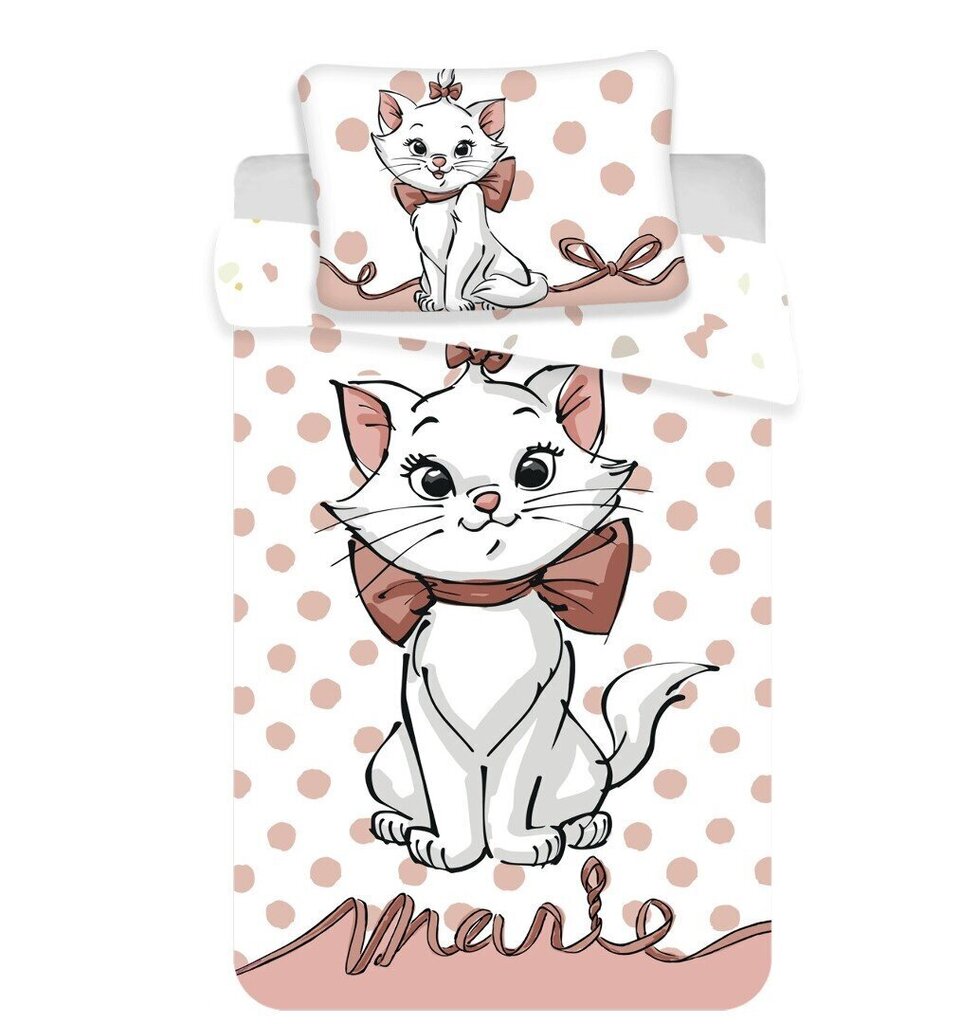 Marie Cat Dots 02 Baby -pussilakanasetti, 100 x 135 cm + 1 tyynyliina 40 x 60 cm hinta ja tiedot | Pussilakanat ja tyynyliinat | hobbyhall.fi