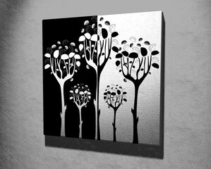 Sisustustaulu Abstraktit puut (musta ja valkoinen) hinta ja tiedot | Taulut | hobbyhall.fi