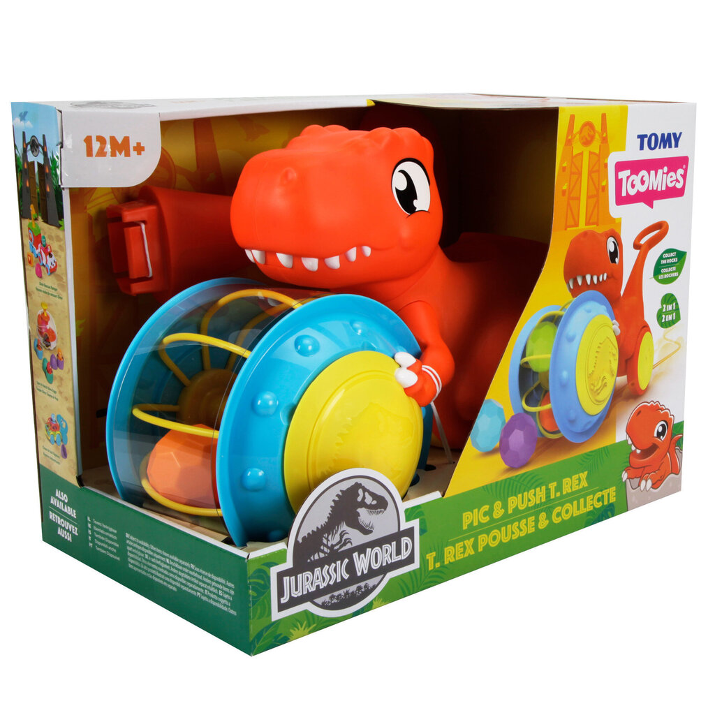 Tomy Pic & Push Dinosaurus T-Rex -työntölelu, E73254 hinta ja tiedot | Vauvan lelut | hobbyhall.fi