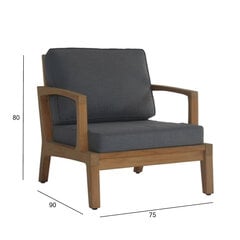 Nojatuoli MALDIVE 75x90xH80cm, teak-puuta hinta ja tiedot | Puutarhatuolit | hobbyhall.fi