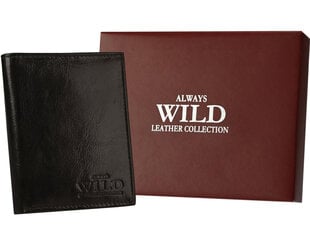 Miesten nahkalompakko Always Wild, aitoa nahkaa, ruskea hinta ja tiedot | Always Wild Miesten asusteet | hobbyhall.fi