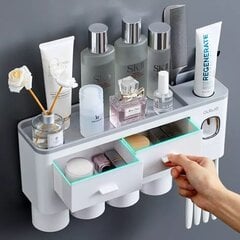 Ergonominen kylpyhuoneen järjestäjä hammastahna-annostelijalla (4 hengelle) hinta ja tiedot | Leben Kylpyhuone | hobbyhall.fi
