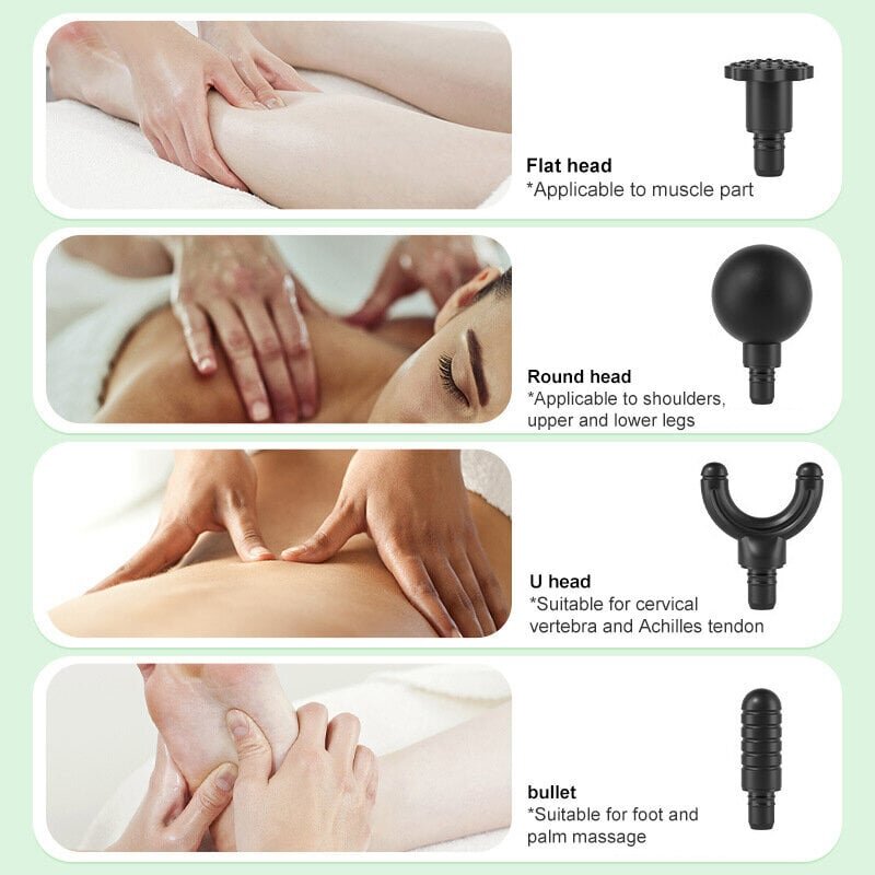 Lihashierontalaite 4 kärjellä; Massage gun LIVMAN LC-002 hinta ja tiedot | Hierontalaitteet | hobbyhall.fi