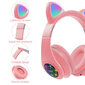 Langattomat RGB-kuulokkeet LED-kissankorvilla, M2 hinta ja tiedot | Kuulokkeet | hobbyhall.fi