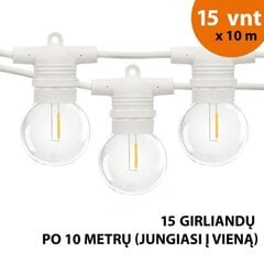 Lauko girlianda (LED lemputės) 150 m Glow balta hinta ja tiedot | Jouluvalot | hobbyhall.fi