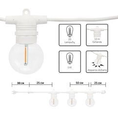 Valoketju Glow valkoinen, 150 m hinta ja tiedot | Jouluvalot | hobbyhall.fi