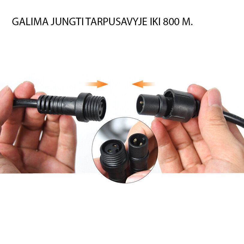 Valoketju Glow musta, 150 m hinta ja tiedot | Jouluvalot | hobbyhall.fi