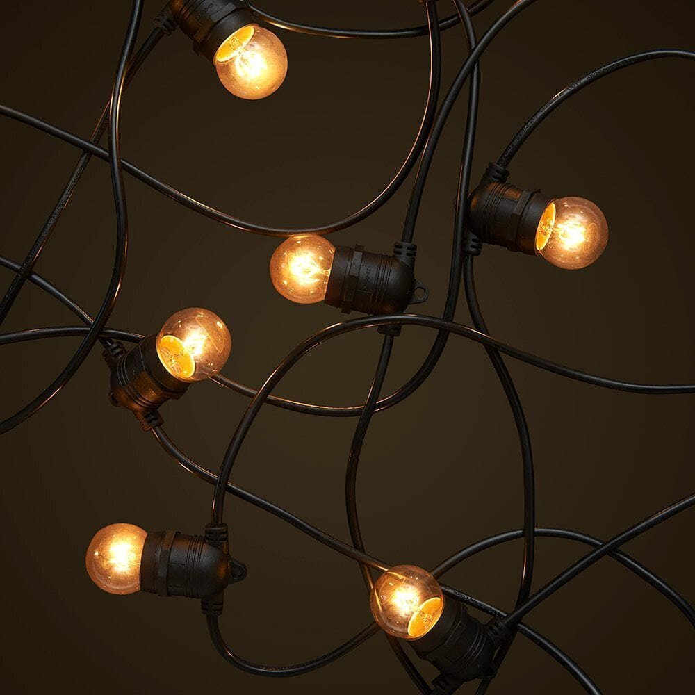 Lauko girlianda (LED lemputės) 50 m Glow juoda hinta ja tiedot | Jouluvalot | hobbyhall.fi