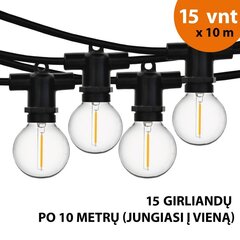 Lauko girlianda (LED lemputės) 150 m Perl juoda hinta ja tiedot | Jouluvalot | hobbyhall.fi