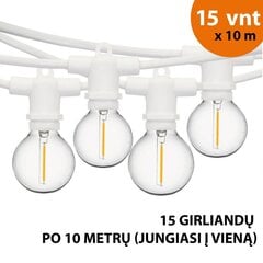 Valoketju Perl, valkoinen, 150 m hinta ja tiedot | Jouluvalot | hobbyhall.fi