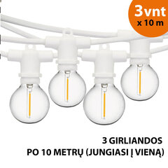 Lauko girlianda (LED lemputės) 30 m Perl balta hinta ja tiedot | Jouluvalot | hobbyhall.fi