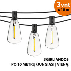 Lauko girlianda (LED lemputės) 30 m Retro hinta ja tiedot | Jouluvalot | hobbyhall.fi