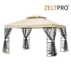 Puutarhapaviljonki Zeltpro Classic 3x4m, kermainen hinta ja tiedot | Puutarhapaviljongit | hobbyhall.fi