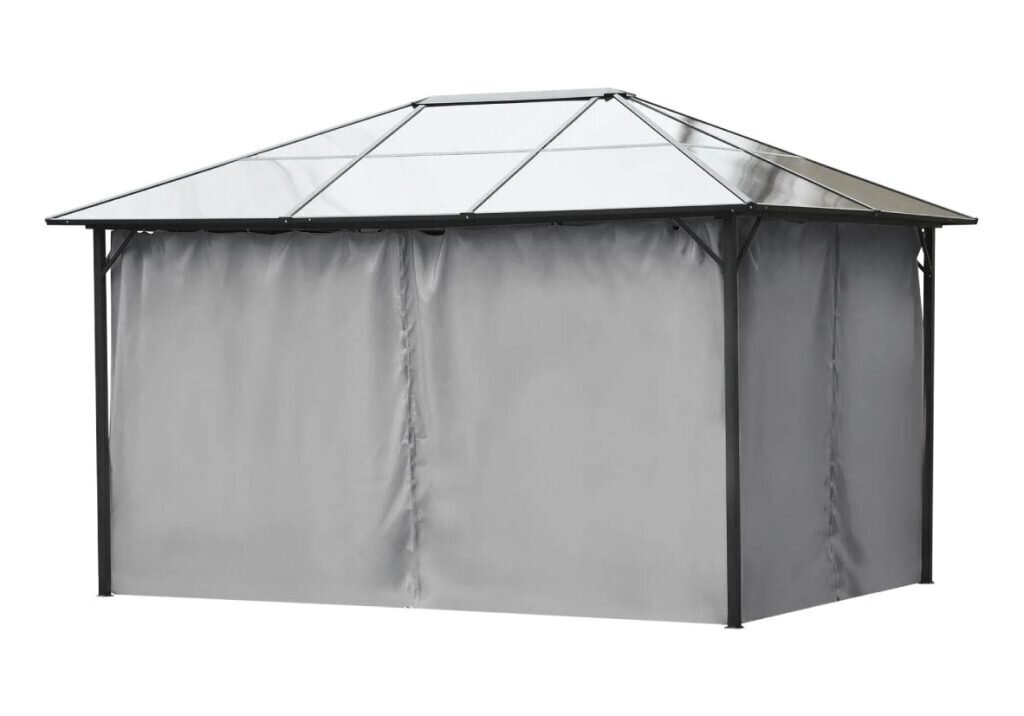 Puutarhapaviljonki Zeltpro Deluxe 3x4m, harmaa hinta ja tiedot | Puutarhapaviljongit | hobbyhall.fi