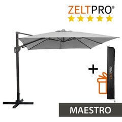 Aurinkovarjo Zeltpro Maestro, Vaaleanharmaa hinta ja tiedot | Aurinkovarjot ja markiisit | hobbyhall.fi