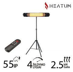 Pastatomas Infraraudonųjų spindulių šildytuvas Heatum H2500R CORE BLACK su trikoju stovu hinta ja tiedot | Lämmittimet | hobbyhall.fi