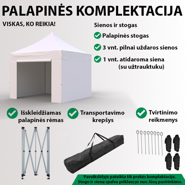 Pop-up teltta 2x2 Zeltpro EKOSTRONG, valkoinen hinta ja tiedot | Teltat | hobbyhall.fi