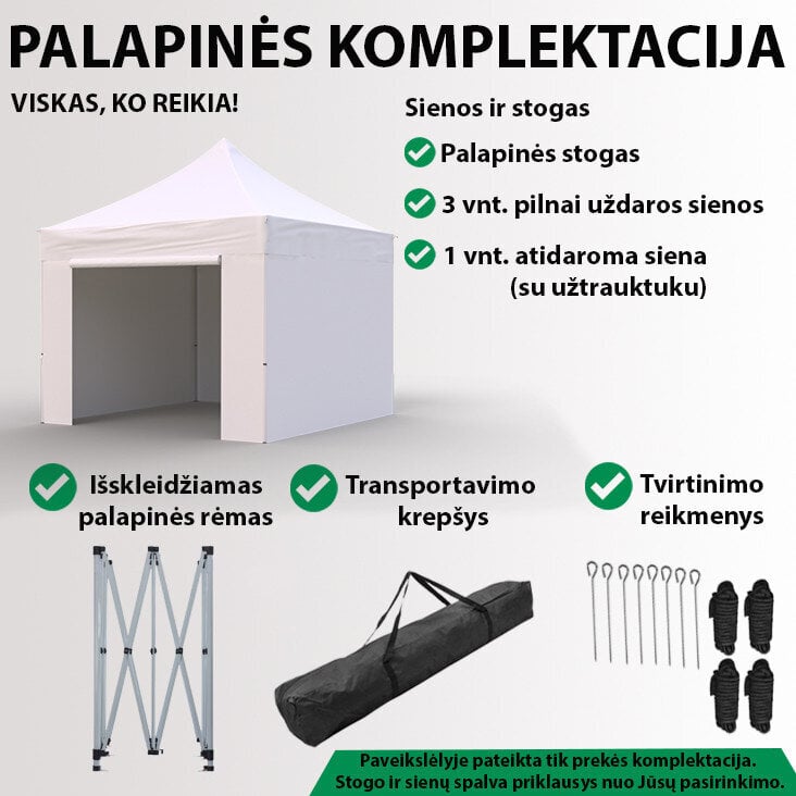 Pop-up teltta 3x3 Zeltpro EKOSTRONG, vihreä hinta ja tiedot | Teltat | hobbyhall.fi