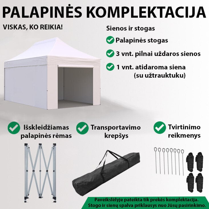 Pop-up teltta Zeltpro EKOSTRONG, 3x4,5m, valkoinen hinta ja tiedot | Teltat | hobbyhall.fi