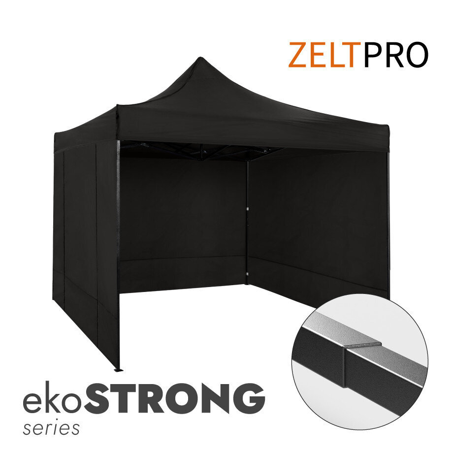 Pop-up teltta 2x2 Zeltpro EKOSTRONG, musta hinta ja tiedot | Teltat | hobbyhall.fi