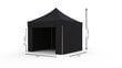 Pop-up teltta 3x3 Zeltpro PROFRAME, musta hinta ja tiedot | Teltat | hobbyhall.fi