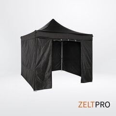 Pop-up teltta 3x3 Zeltpro PROFRAME, musta hinta ja tiedot | Teltat | hobbyhall.fi
