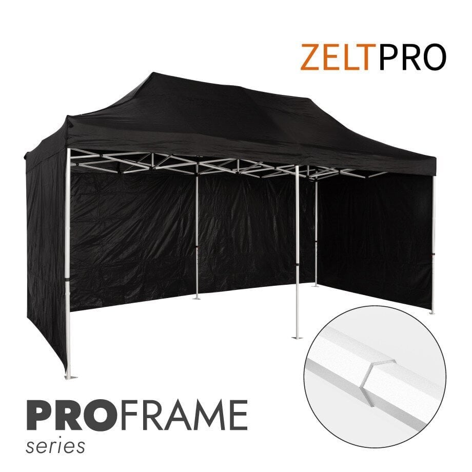 Pop-up teltta 3x6 Zeltpro PROFRAME, musta hinta ja tiedot | Teltat | hobbyhall.fi