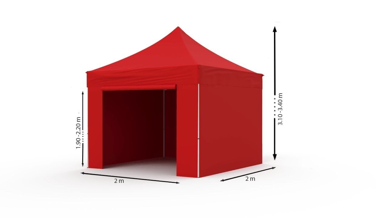 Pop-up teltta 2x2 Zeltpro PROFRAME, punainen hinta ja tiedot | Teltat | hobbyhall.fi