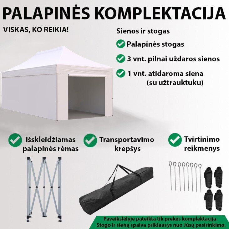 Pop-up teltta 3x6 Zeltpro PROFRAME, vihreä hinta ja tiedot | Teltat | hobbyhall.fi