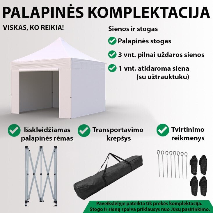 Pop-up teltta 3x3 Zeltpro TITAN, musta hinta ja tiedot | Teltat | hobbyhall.fi