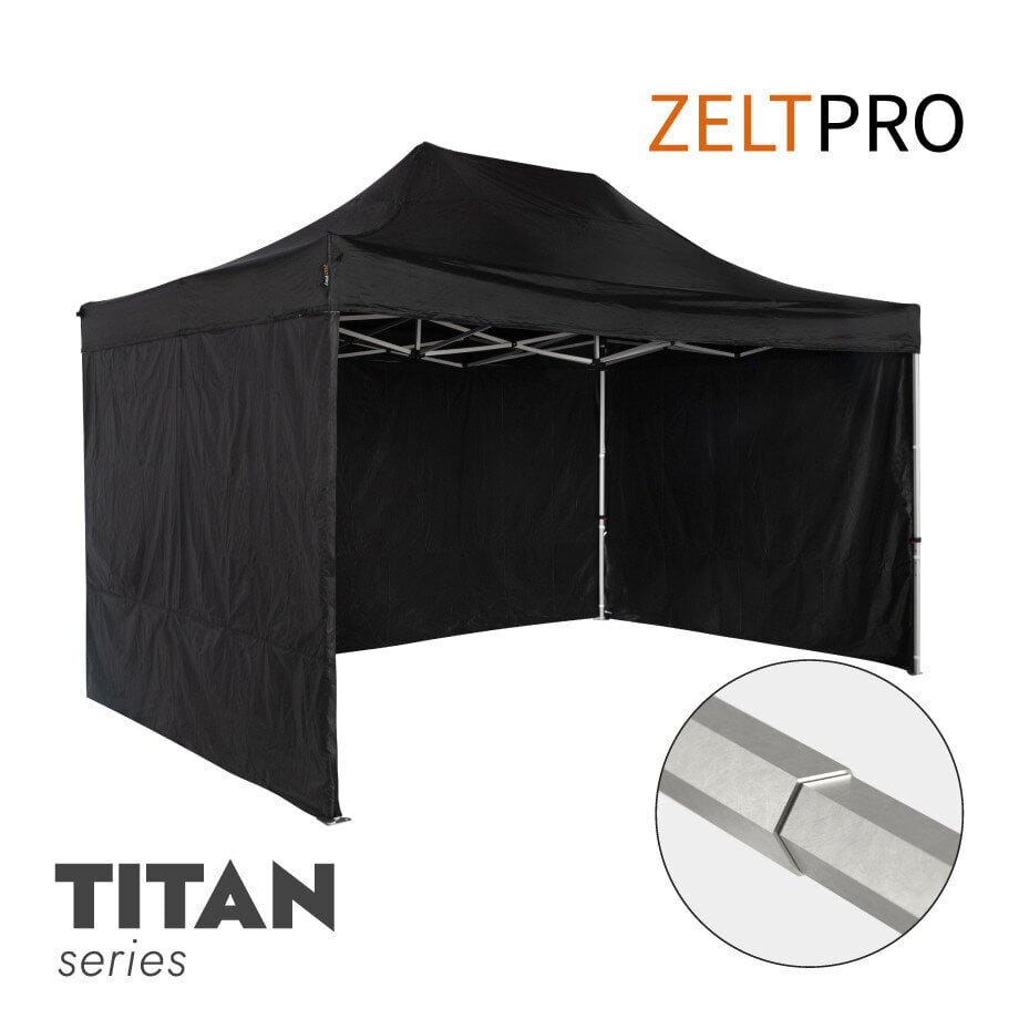 Pop-up teltta 3x4,5 Zeltpro TITAN, musta hinta ja tiedot | Teltat | hobbyhall.fi