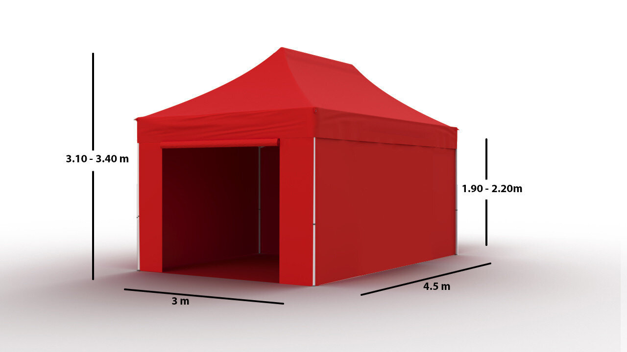 Pop-up teltta 3x4,5 Zeltpro TITAN, punainen hinta ja tiedot | Teltat | hobbyhall.fi