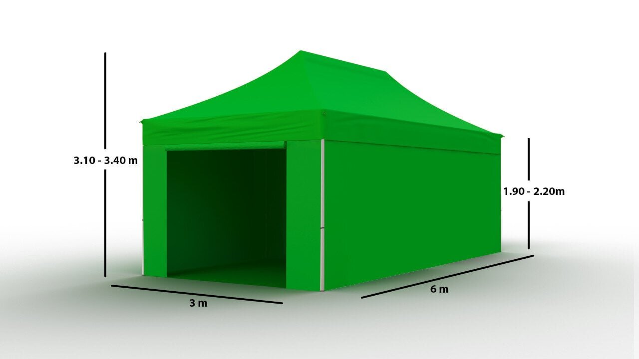 Pop-up teltta 3x6 Zeltpro TITAN, vihreä hinta ja tiedot | Teltat | hobbyhall.fi