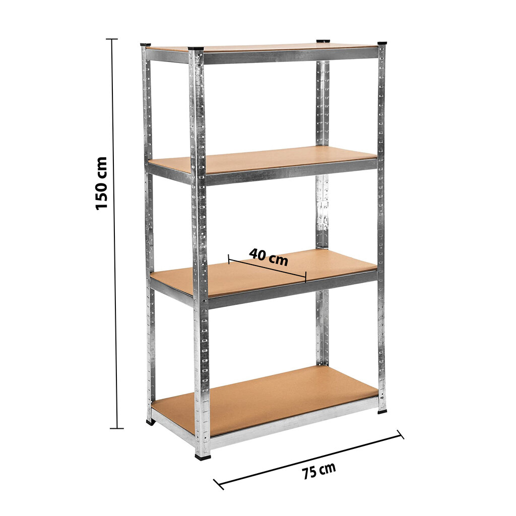 Varastohylly Tonro 150x75x40 PRO, 2 kpl hinta ja tiedot | Varastohyllyt | hobbyhall.fi