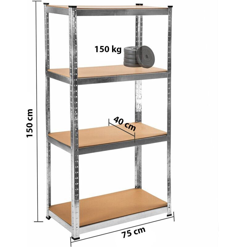 Varastohylly Tonro 150x75x40 PRO, 2 kpl hinta ja tiedot | Varastohyllyt | hobbyhall.fi