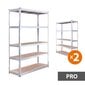 Sandėliavimo lentynos stelažai 180x120x45 PRO (2 vnt) hinta ja tiedot | Varastohyllyt | hobbyhall.fi