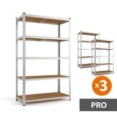 Sandėliavimo lentynos stelažai 180x90x40 PRO (3 vnt) hinta ja tiedot | Varastohyllyt | hobbyhall.fi