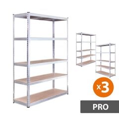 Sandėliavimo lentynos stelažai 180x90x45 PRO (3 vnt) hinta ja tiedot | Varastohyllyt | hobbyhall.fi