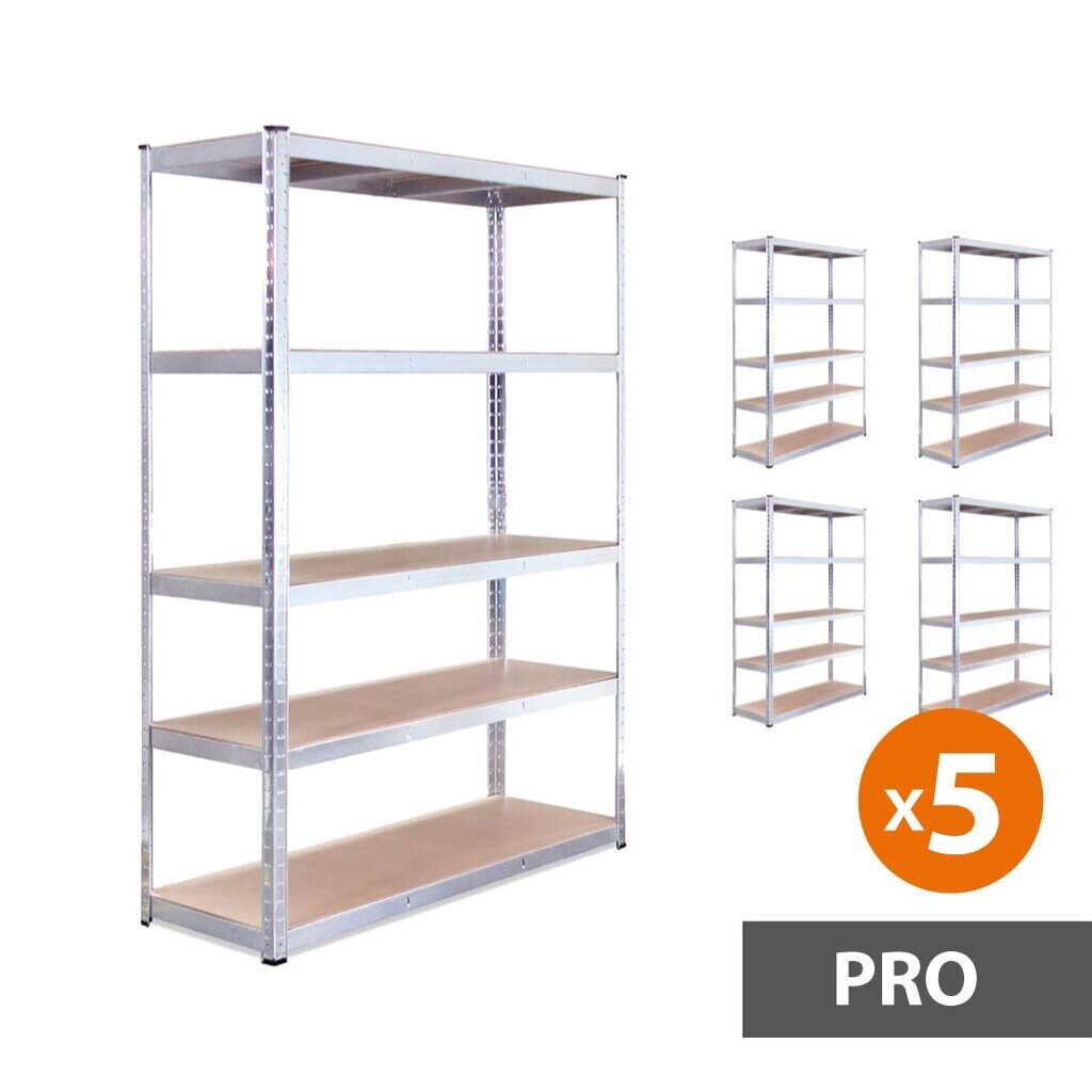 Sandėliavimo lentynos stelažai 180x90x45 PRO (5 vnt) hinta ja tiedot | Varastohyllyt | hobbyhall.fi