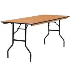 Suorakulmainen puupöytä 183x76 cm hinta ja tiedot | Puutarhapöydät | hobbyhall.fi