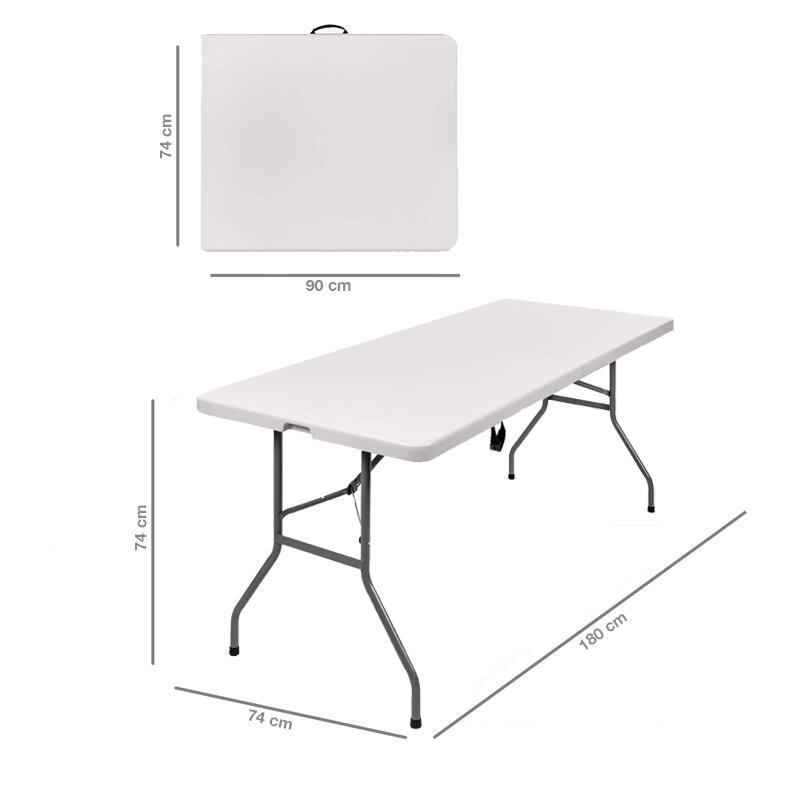 Ulkokalustesetti: pöytä 150 valkoinen, 8 tuolit Europa, valkoinen hinta ja tiedot | Puutarhakalusteet | hobbyhall.fi