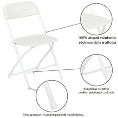 Ulkokalustesetti: pöytä 150 valkoinen, 6 tuolit Premium, valkoinen hinta ja tiedot | Puutarhakalusteet | hobbyhall.fi